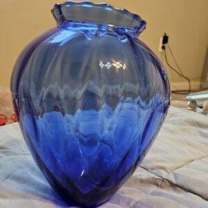 Elegant Blue Glass Vase